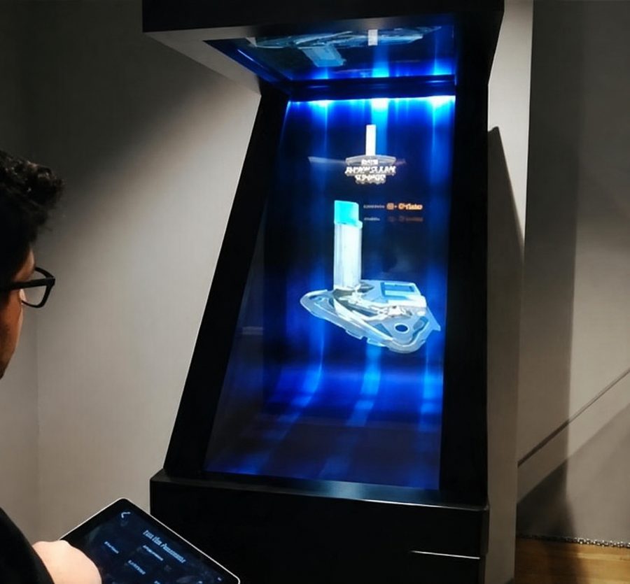 Maya Holding hologram ünitesinde beliren üç boyutlu proje maketi