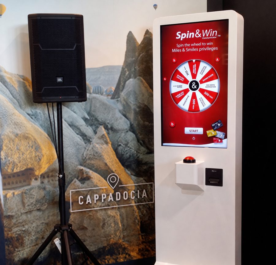 Kapadokya etkinliğinde kurulan THY çarkıfelek kiosku