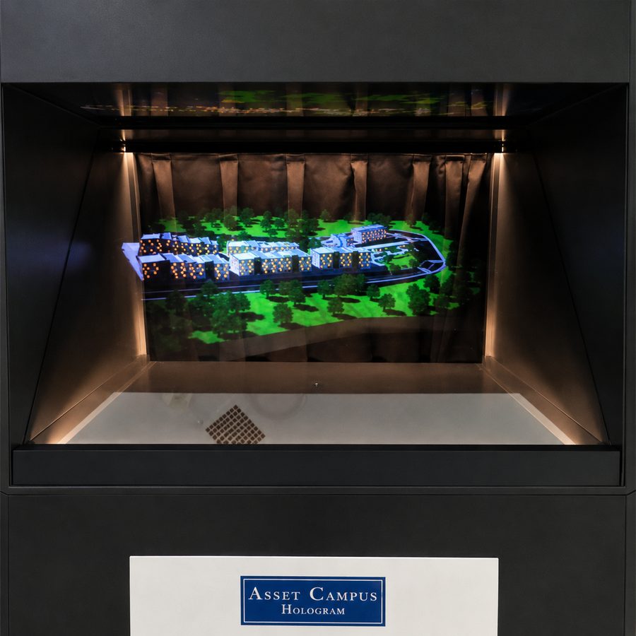 Univa için üretilen hologram vitrini