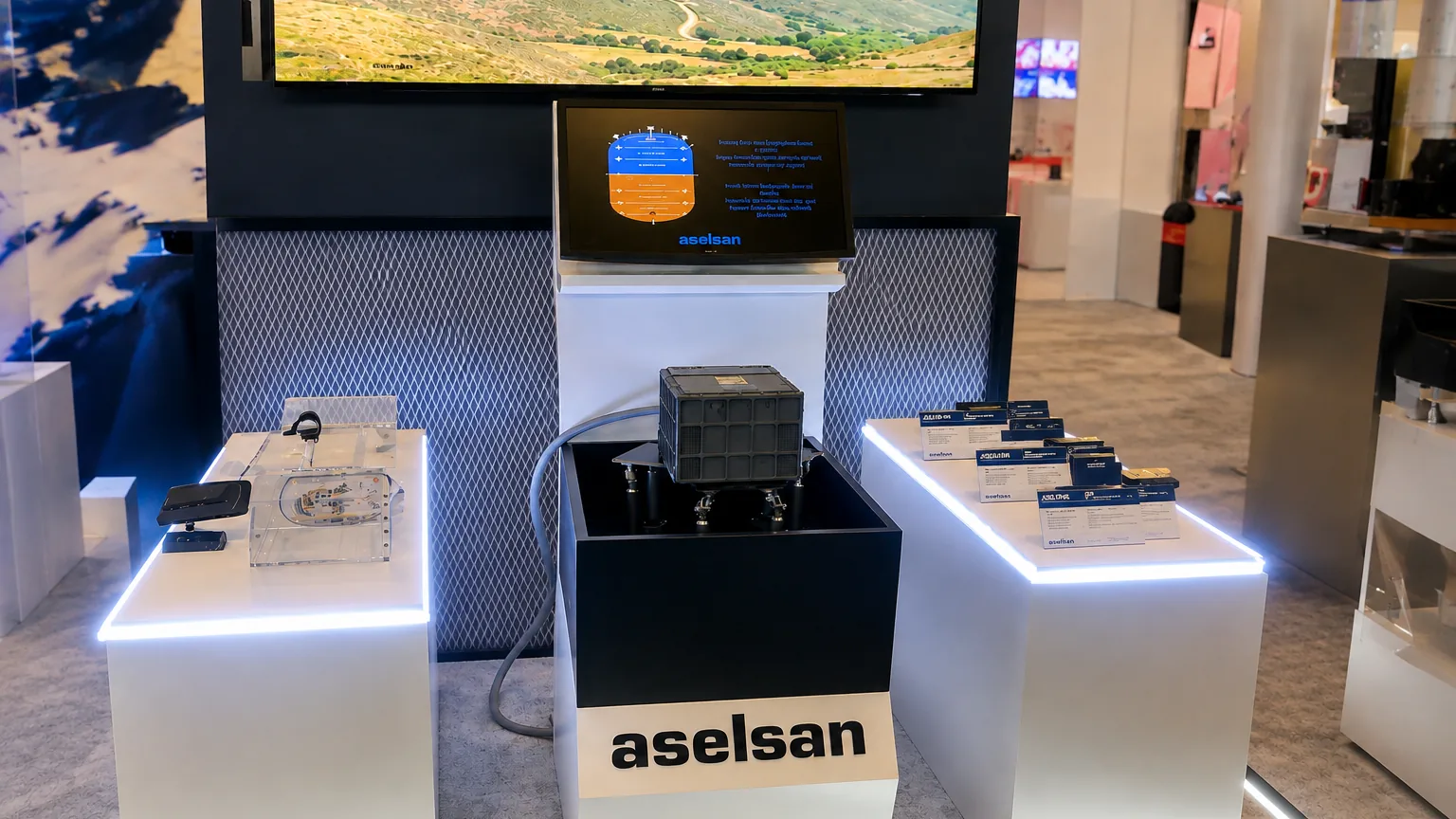 Aselsan'ın İDEF fuarı standında kurduğumuz mekatronik radar simülasyonu